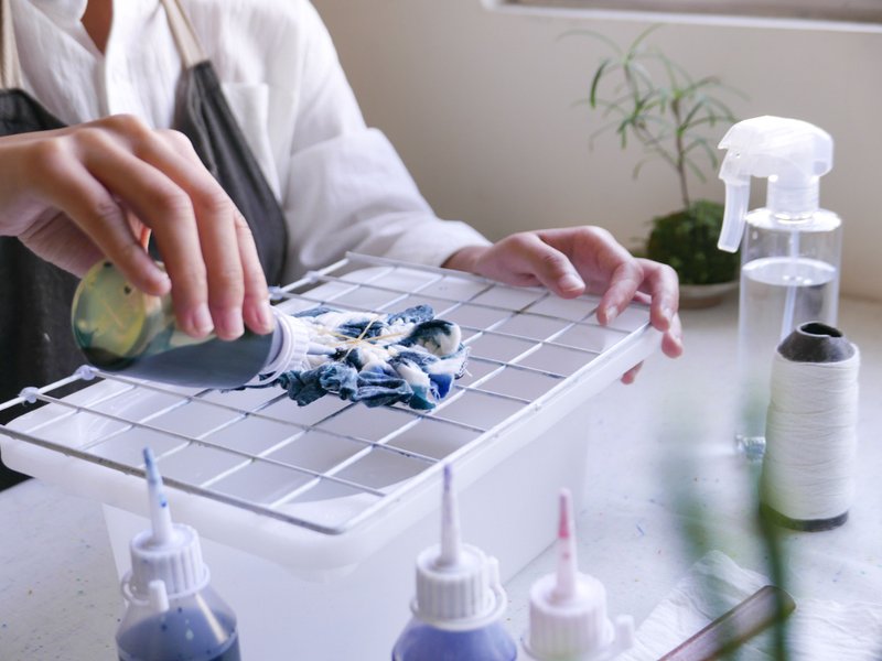 限加购 手染颜色/尺寸 定制服务 - 编织/刺绣/羊毛毡/裁缝 - 棉．麻 蓝色