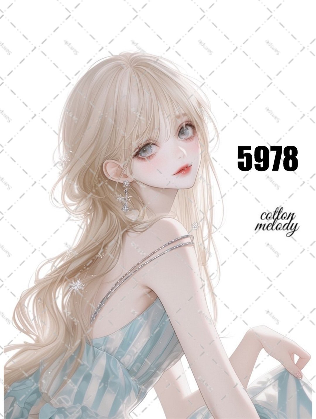 original sticker no.5978 人物贴纸 原创贴纸 人物贴纸 女孩贴纸 原创人物贴纸 - 贴纸 - 纸 