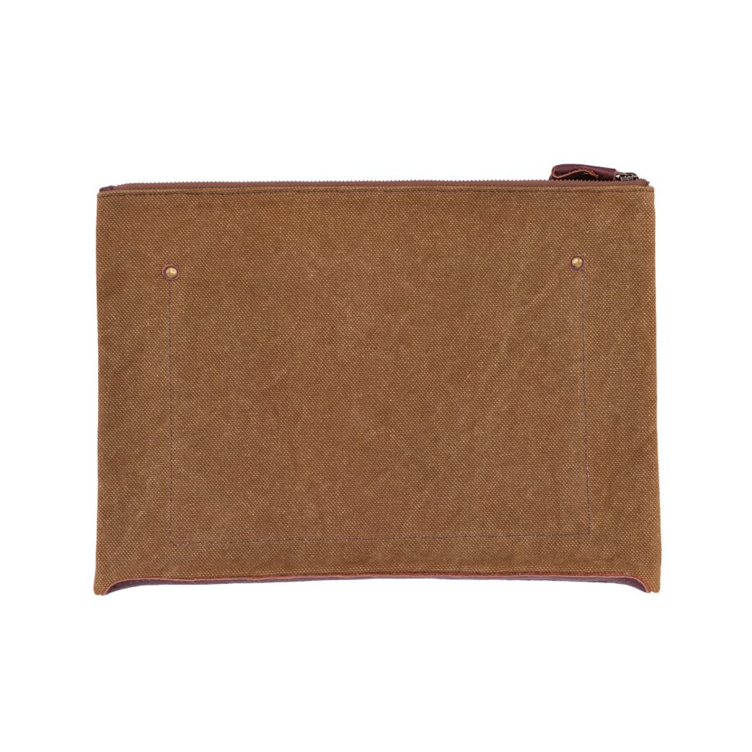 Leather base canvas case Large Brown - 其他 - 其他材质 咖啡色