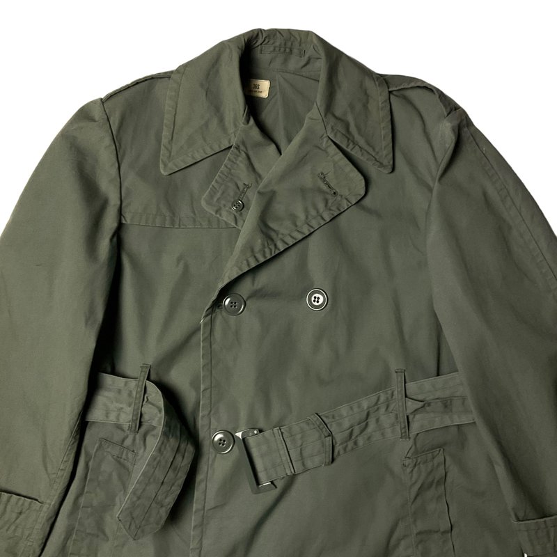 古着70s 越战军用双排扣长版风衣36S - 男装外套 - 其他人造纤维 绿色