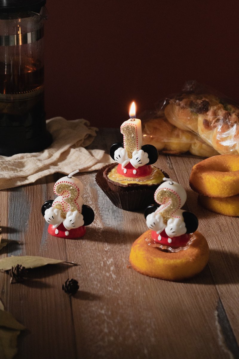 闪亮米奇手套 • 蛋糕数字蜡烛 - 蜡烛/烛台 - 蜡 多色