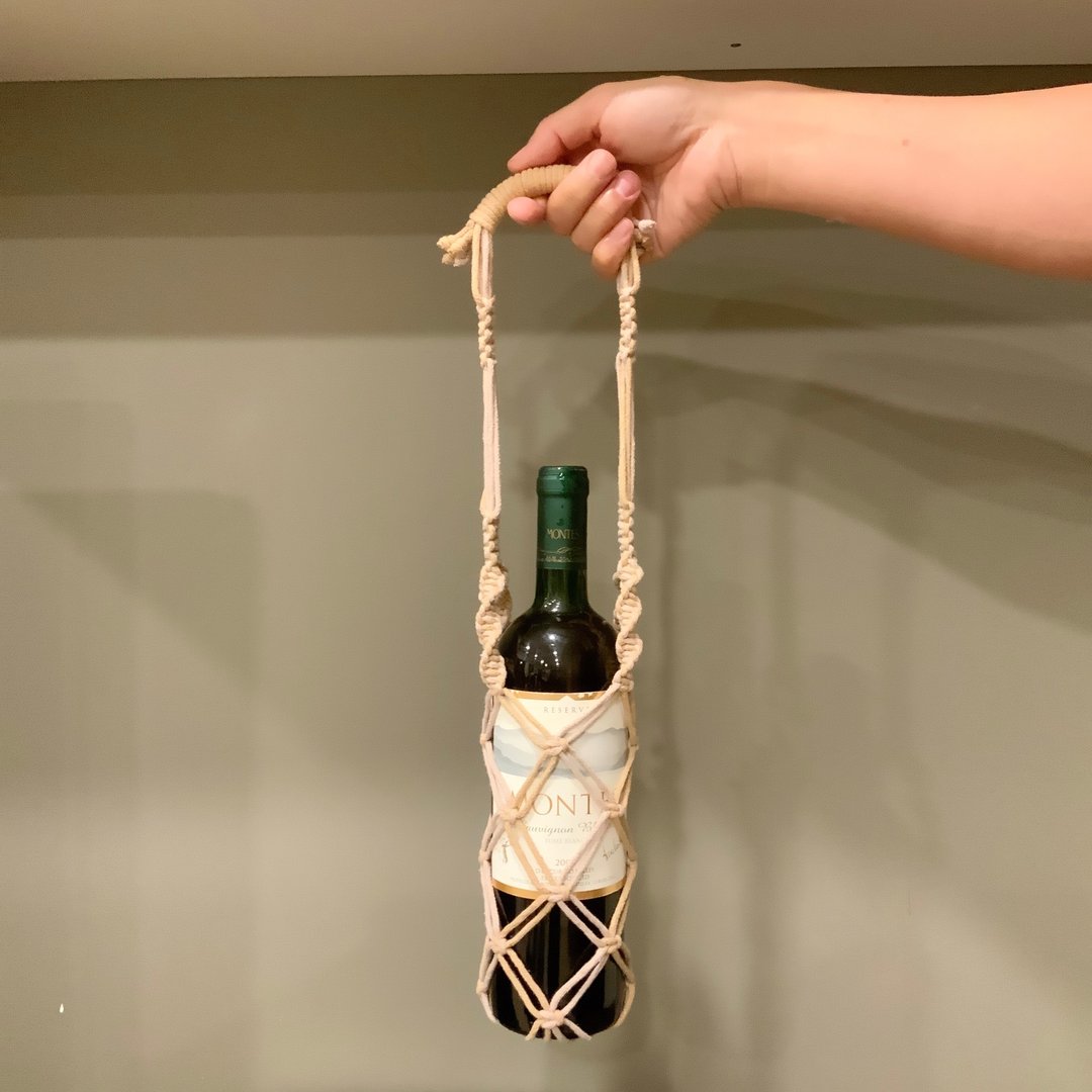 简约大方水壶编织提袋—杏咖+米茶 - 随行杯提袋/水壶袋 - 棉 