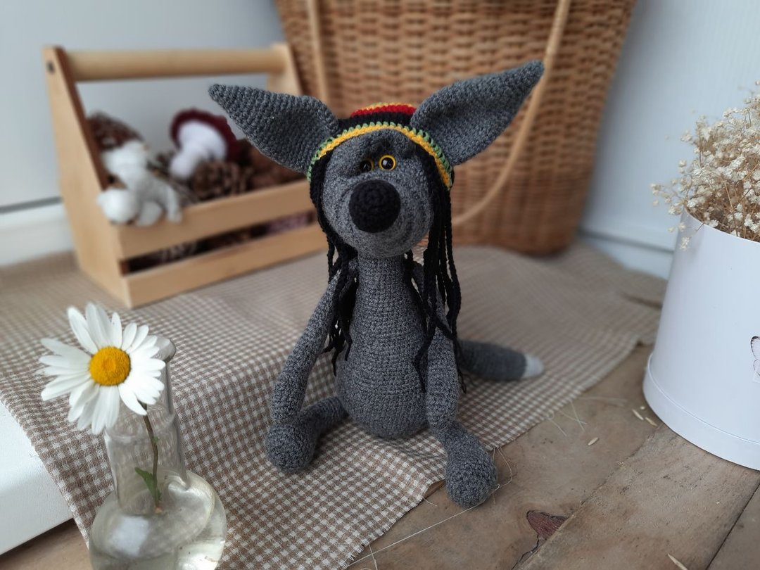 Amigurumi Wolf Crochet pattern. Amigurumi animal tutorial. Big wolf pattern - 线上课程/教学影片 - 其他材质 