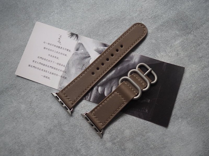 纯手工牛皮Applewatch苹果表带ultra表带 订制刻字礼物 定制化 - 表带 - 真皮 多色