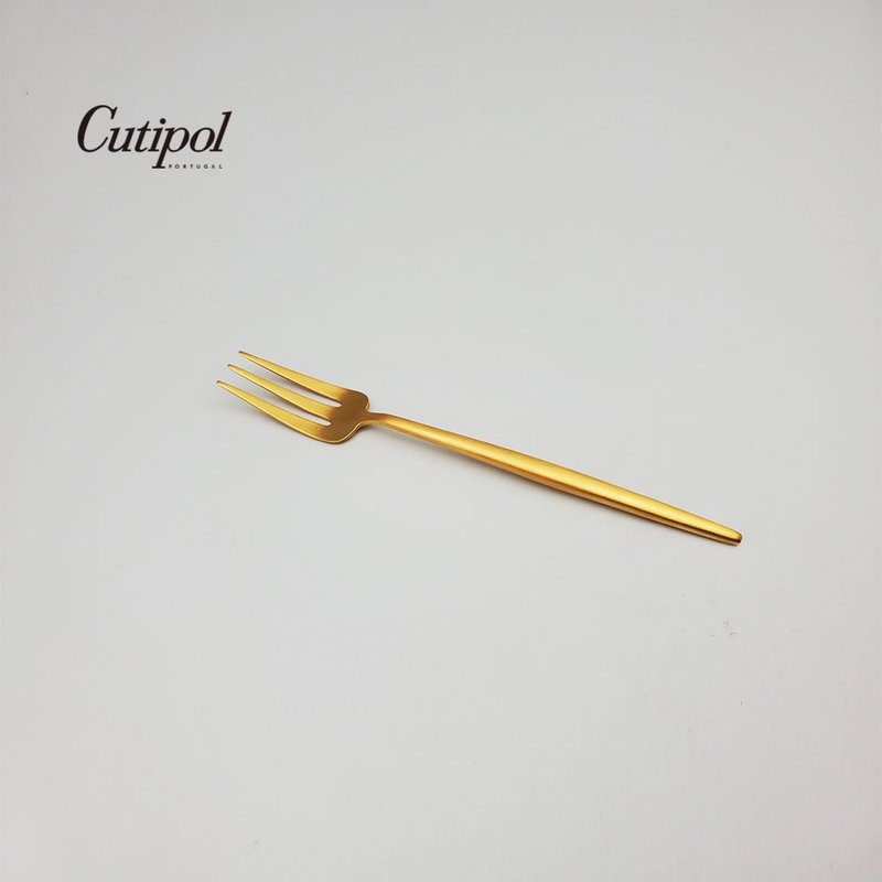 葡萄牙 Cutipol  MOON   雾金 15CM 水果三叉 - 餐刀/叉/匙组合 - 不锈钢 银色