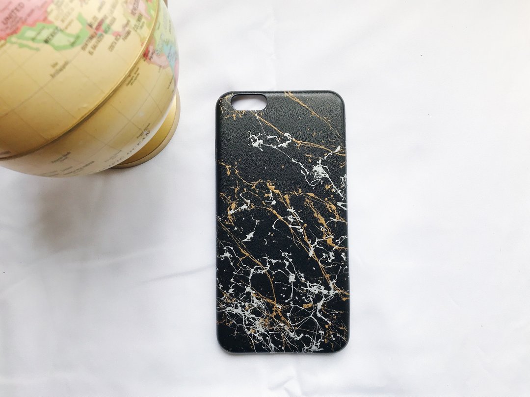 Iphone 6+ | 银河系列 | 手绘泼墨 云石纹理手机壳 | 电话保护壳 - 手机壳/手机套 - 人造皮革 