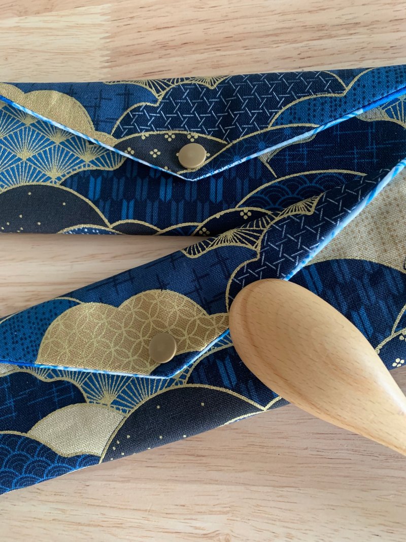 文青风环保纯棉筷袋 浪漫星河 深情蓝 听山看海 日本 潮物 收纳 - 收纳用品 - 棉．麻 蓝色