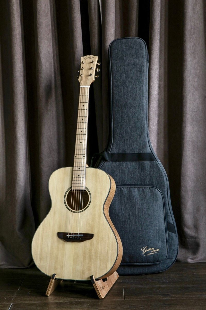 台湾原创guitarman M-51PE 手工40寸云衫面单虎纹枫木  拾音器版 - 吉他/乐器 - 木头 