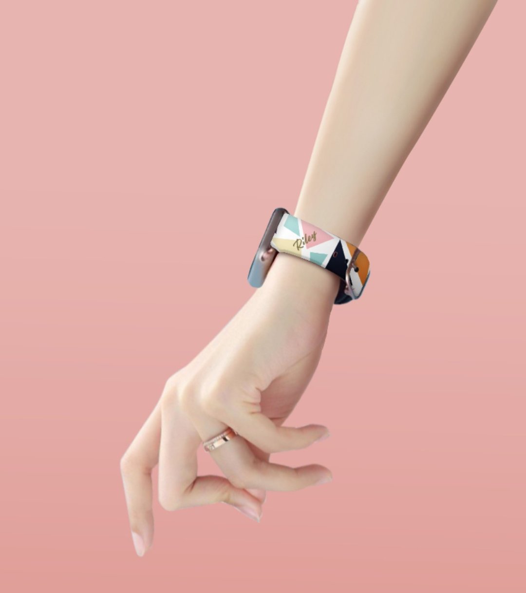 【定制化 印照片】 Apple Watch皮革手表带│礼物/表带/对表 - 表带 - 人造皮革 白色