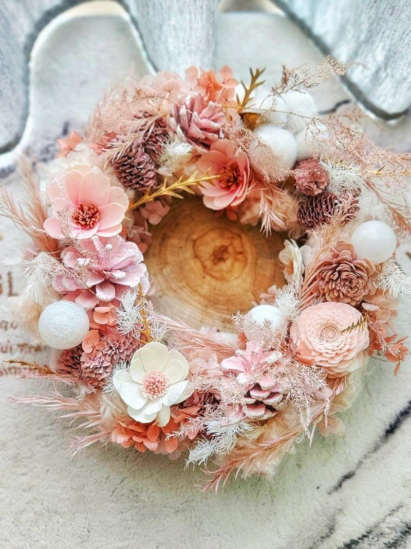 【日本永生花】索拉花圈 送礼 圣诞礼物 交换礼物 居家装饰 - 干燥花/捧花 - 植物．花 