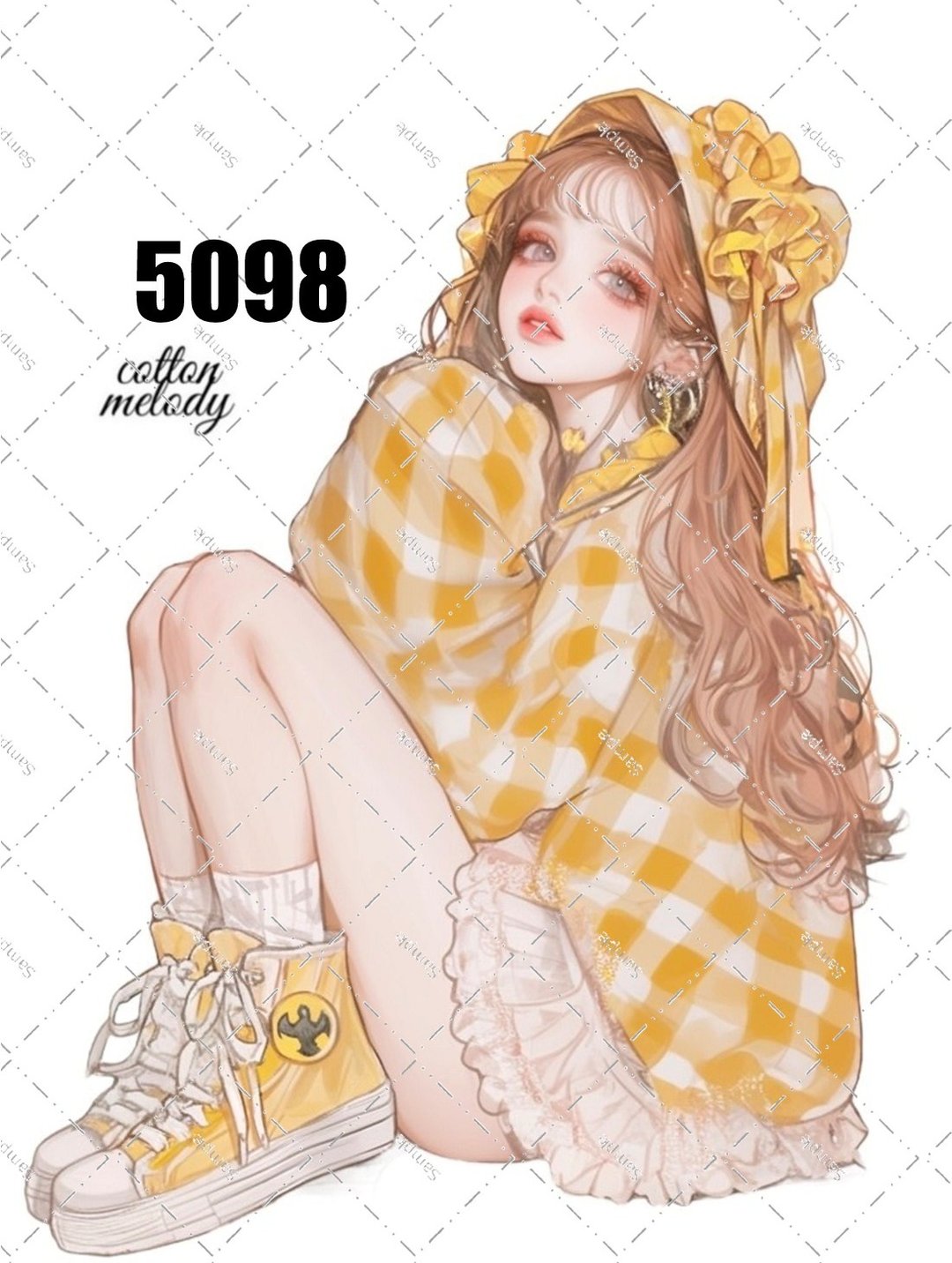 original sticker no.5098 人物贴纸 原创贴纸 原创人物贴纸 装饰贴纸 cotton melody - 贴纸 - 纸 