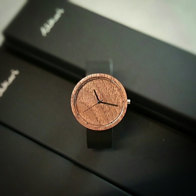 Nakari watch Walnut Black Men size - 女表 - 木头 黑色