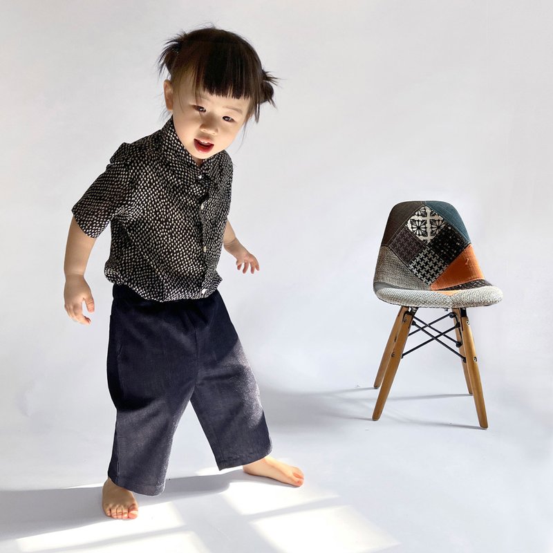 小孩纯棉中性丹宁裤 _公平贸易 - 童装上衣 - 棉．麻 黑色