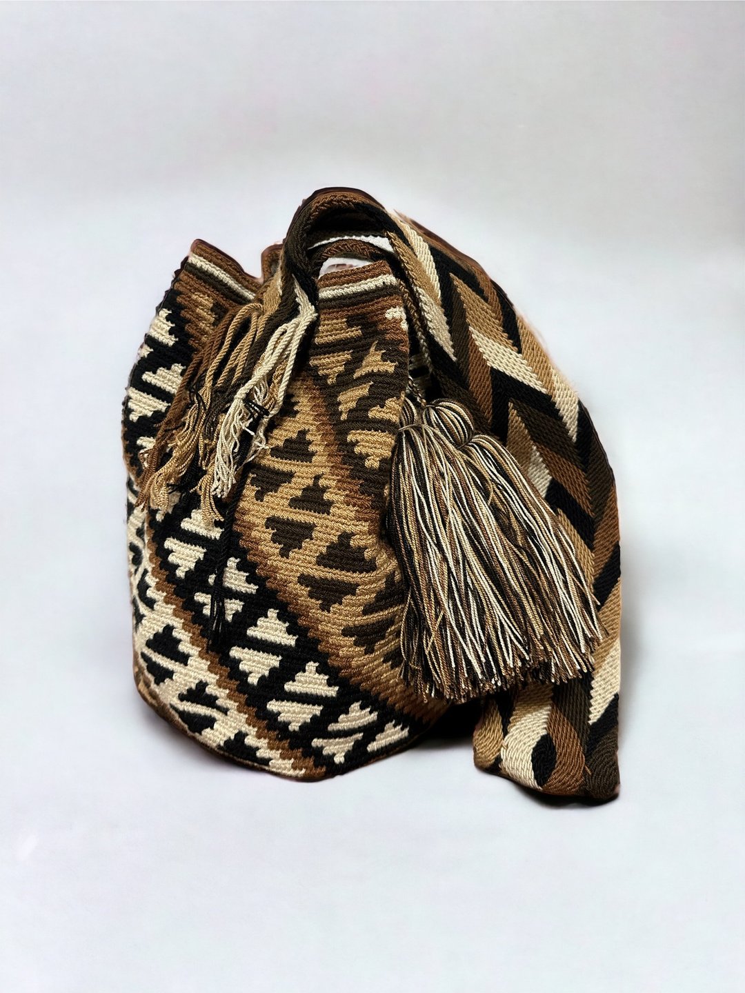 哥伦比亚 Wayuu 手织袋 - 侧背包/斜挎包 - 棉 多色