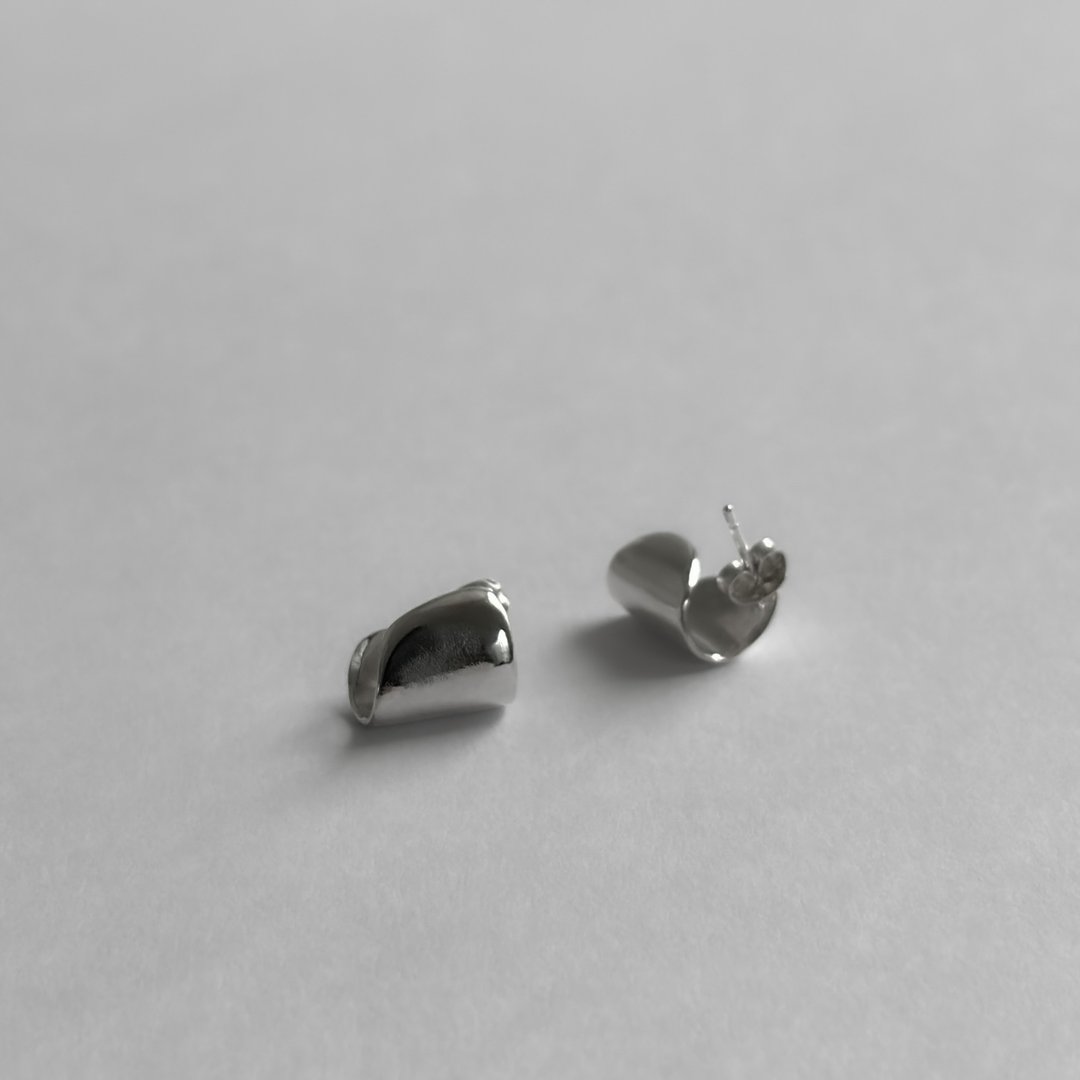 耳环 W:p02 (sv925) 纯银对耳 ×2 - 耳环/耳夹 - 其他金属 
