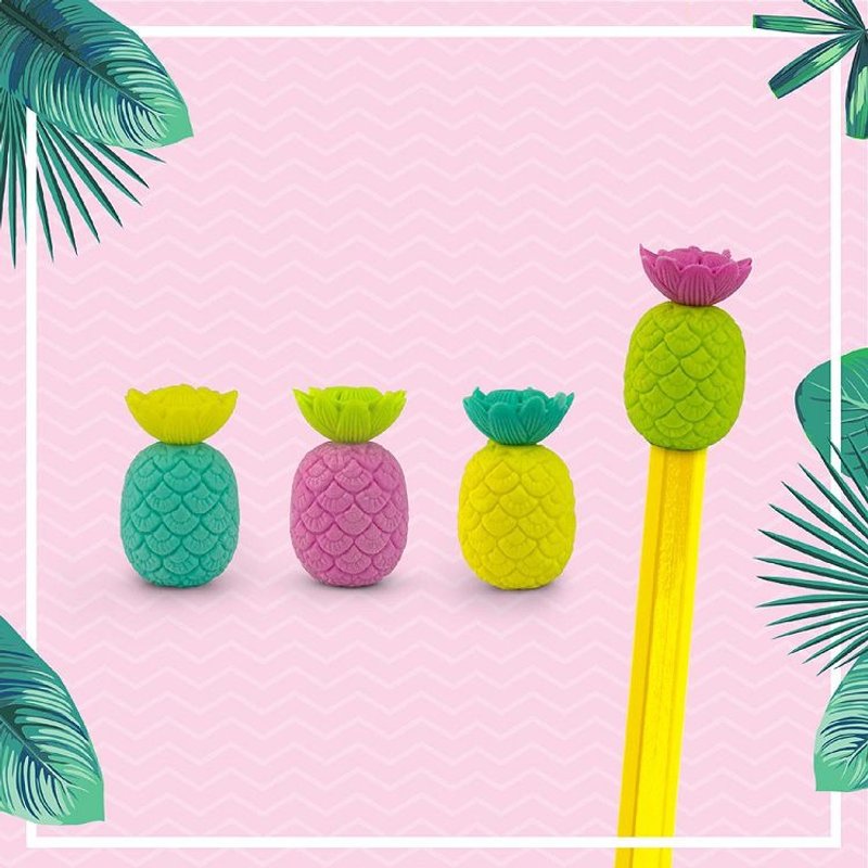 英国 Mustard 造型橡皮擦笔套 - 夏日菠萝 - 其他 - 橡胶 