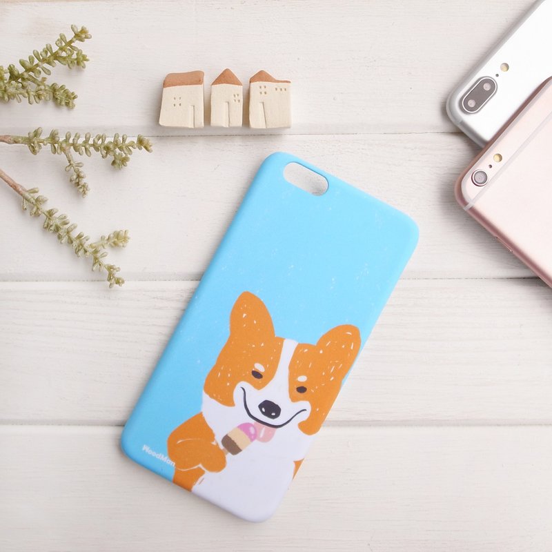 柯基杜估的夏天,有狗手机壳 - 手机壳/手机套 - 塑料 蓝色