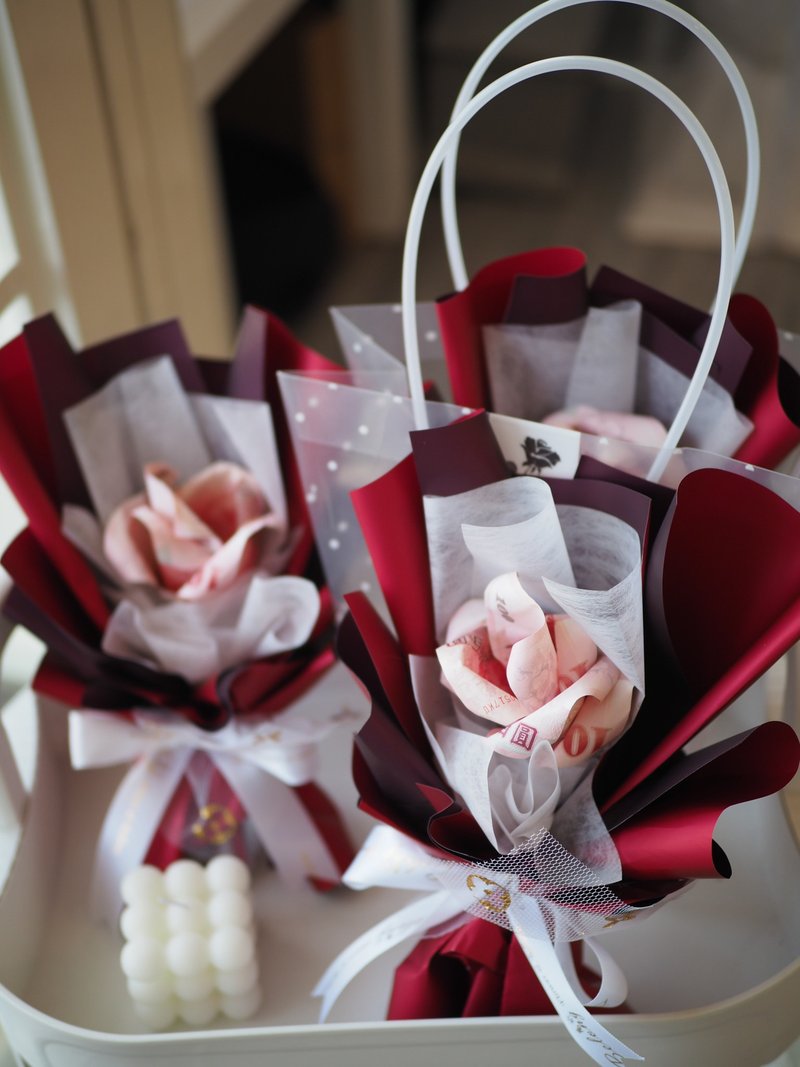 有钱花束 单支版 钱钱花束 钱钱花 有钱花 母亲节 生日礼物 - 干燥花/捧花 - 纸 