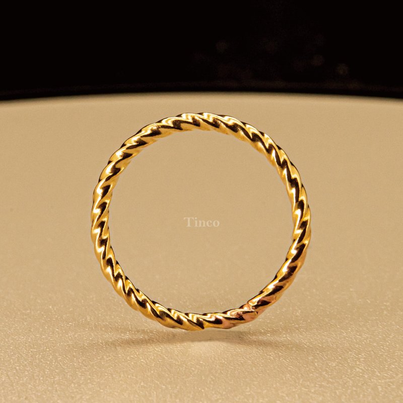 【职人金工系列】黄铜线戒 / 扭转 - 戒指 - 铜/黄铜 金色