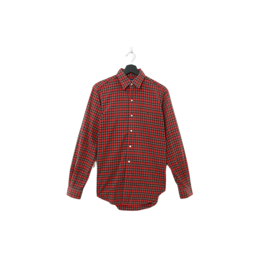 Back to Green-品牌衬衫 Polo红绿 英伦格纹LP-28//vintage shirt - 男装衬衫 - 棉 