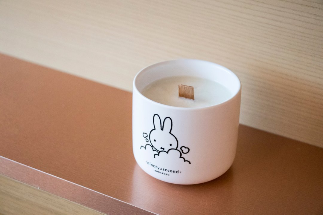【Pinkoi x miffy】Bathing miffy / 轻柔皂感 / 香氛大豆蜡烛 - 蜡烛/烛台 - 蜡 白色