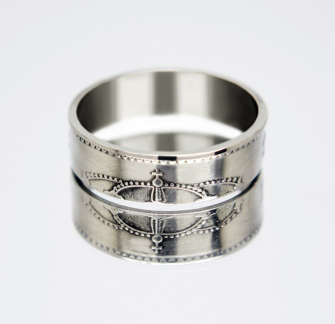 Sweden Coin Ring 50 ore 1962-1973 coin rings for men coin rings for women - 戒指 - 其他金属 