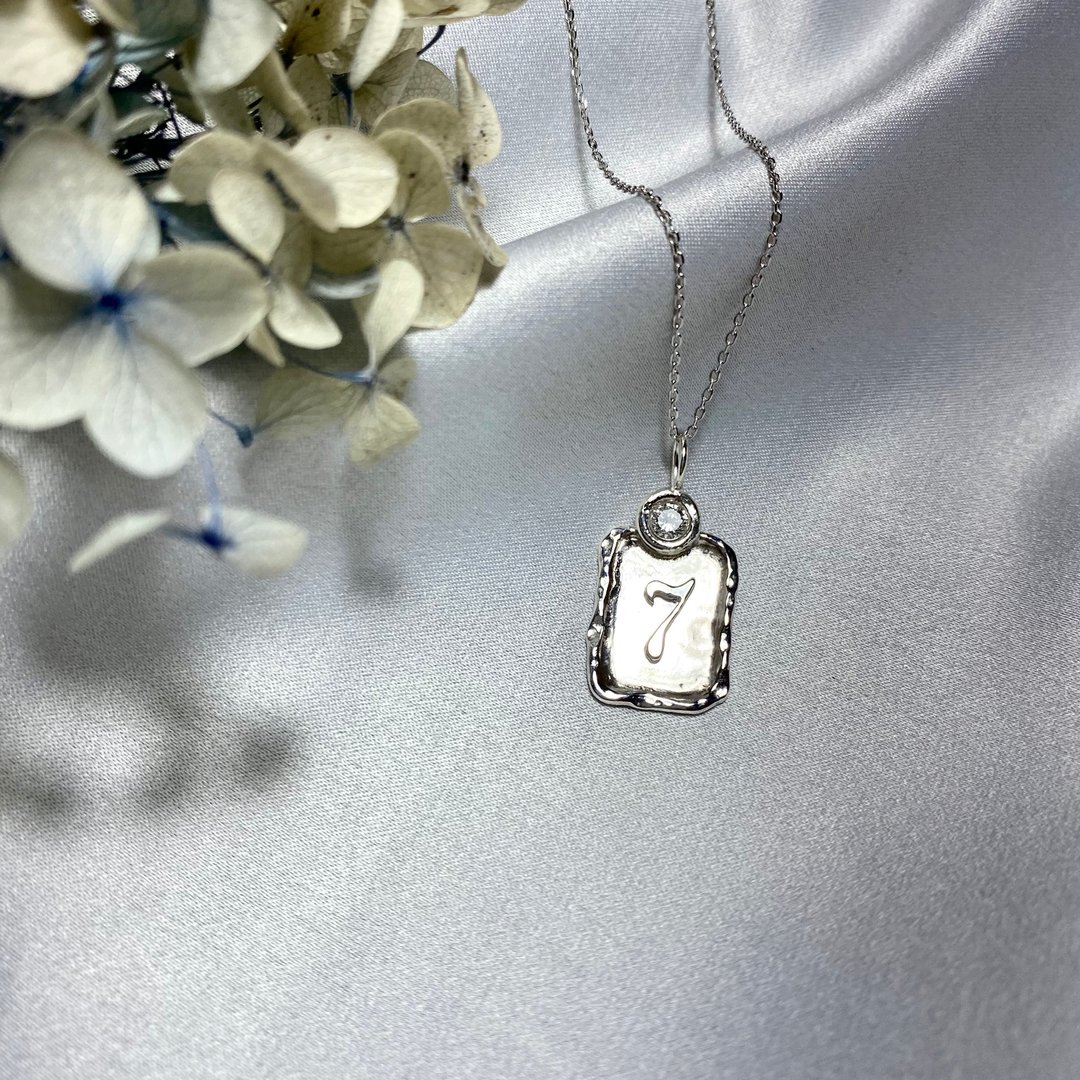 MIH 金工首饰 | 印记 数字 定制纯银项链 number silver necklace - 项链 - 纯银 银色