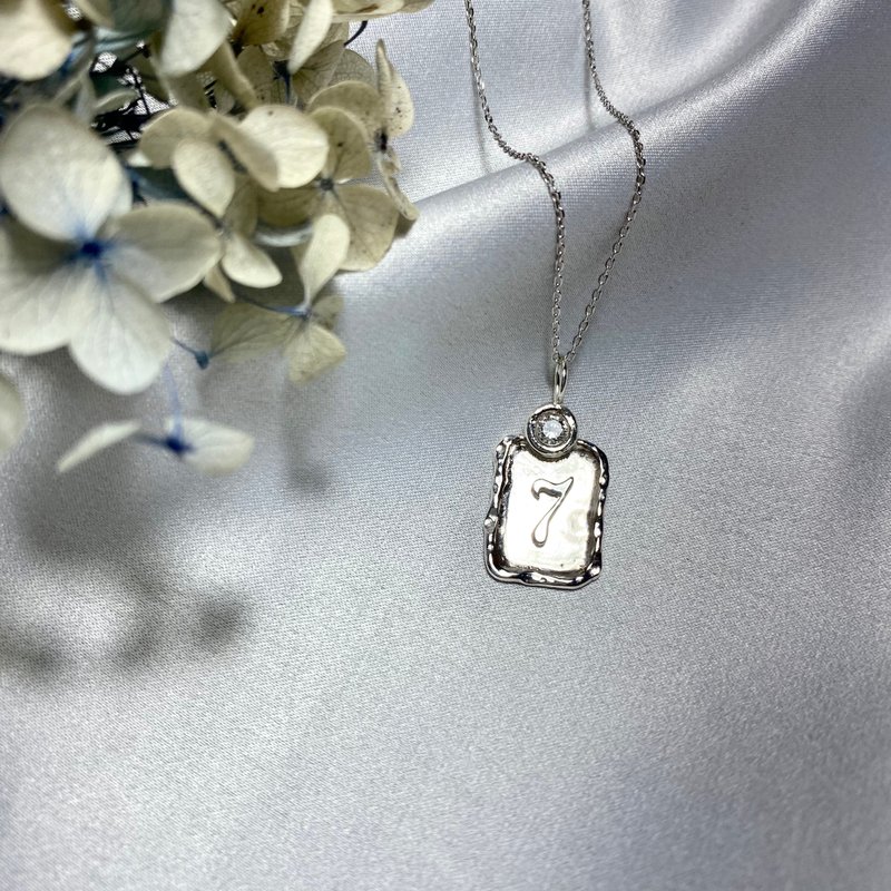 MIH 金工首饰 | 印记 数字 定制纯银项链 number silver necklace - 项链 - 纯银 银色
