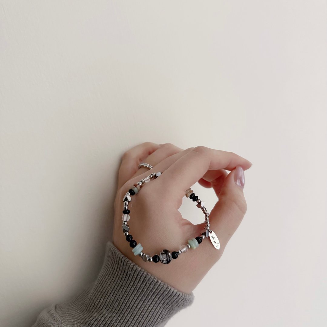 Mimis设计款 淡茉绿韵 胎毛手链 宠物毛 母乳脐带 - 婴儿饰品 - 不锈钢 