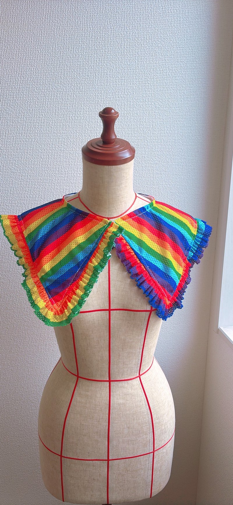 网状霓虹色水手风格彩虹领 - 领结/领巾 - 聚酯纤维 多色