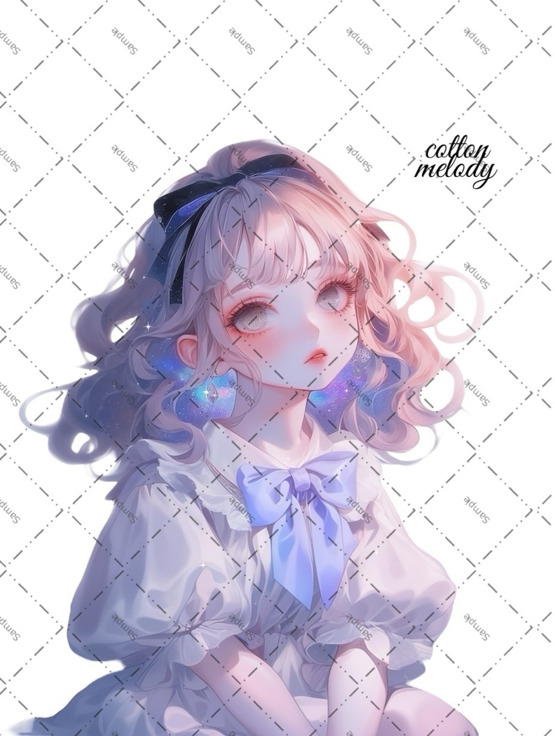 original sticker no.1948 人物贴纸 原创贴纸 原创人物贴纸 装饰贴纸 cotton melody - 贴纸 - 纸 