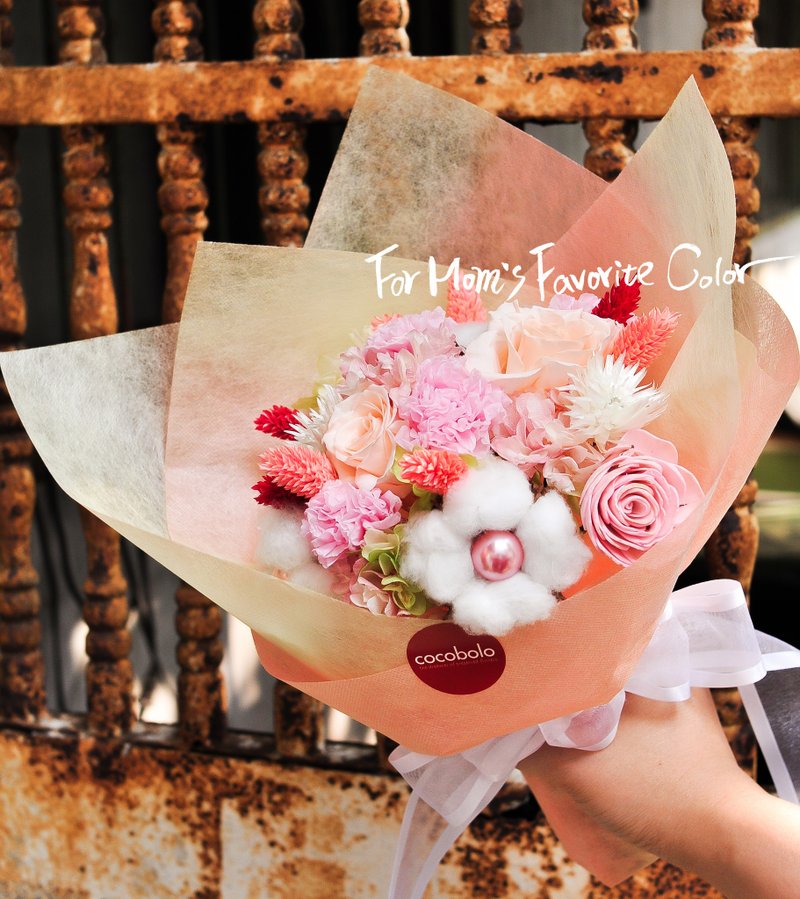 Coral Pink Bouquet for Mom │珊瑚红感恩花束 - 植栽/盆栽 - 植物．花 