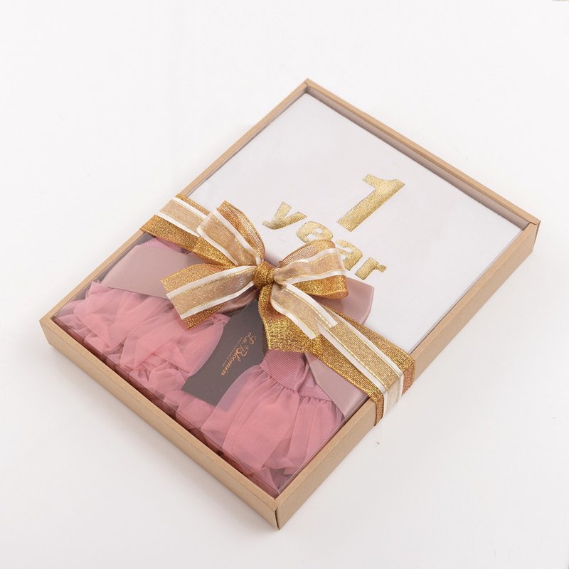 //周岁.弥月送礼// Dorothy高贵金周岁礼盒 - 童装礼服/连衣裙 - 聚酯纤维 