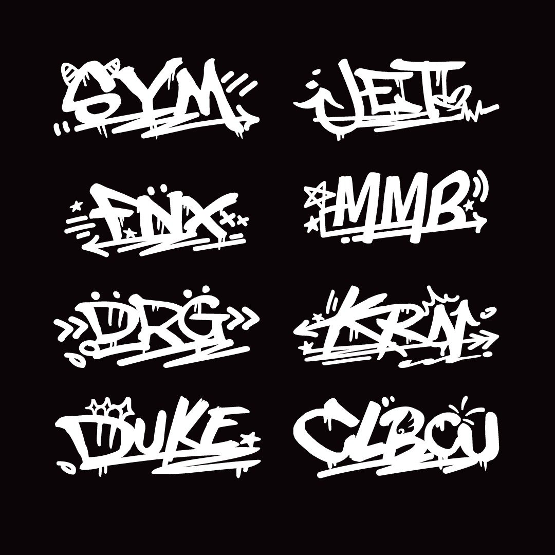 MMBCU CLBCU DRG JETSR JETSL DRG 全新迪爵 FNX 涂鸦 反光贴纸 - 贴纸 - 防水材质 