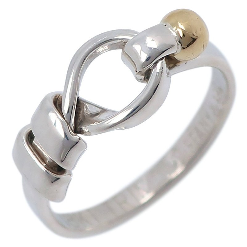 【日本直送】蒂芙尼 TIFFANY&Co. Hook & Eye 12.5号 戒指 银 925 x 18K 黄金 约 2.7g женские 【二手】 - 戒指 - 银 银色