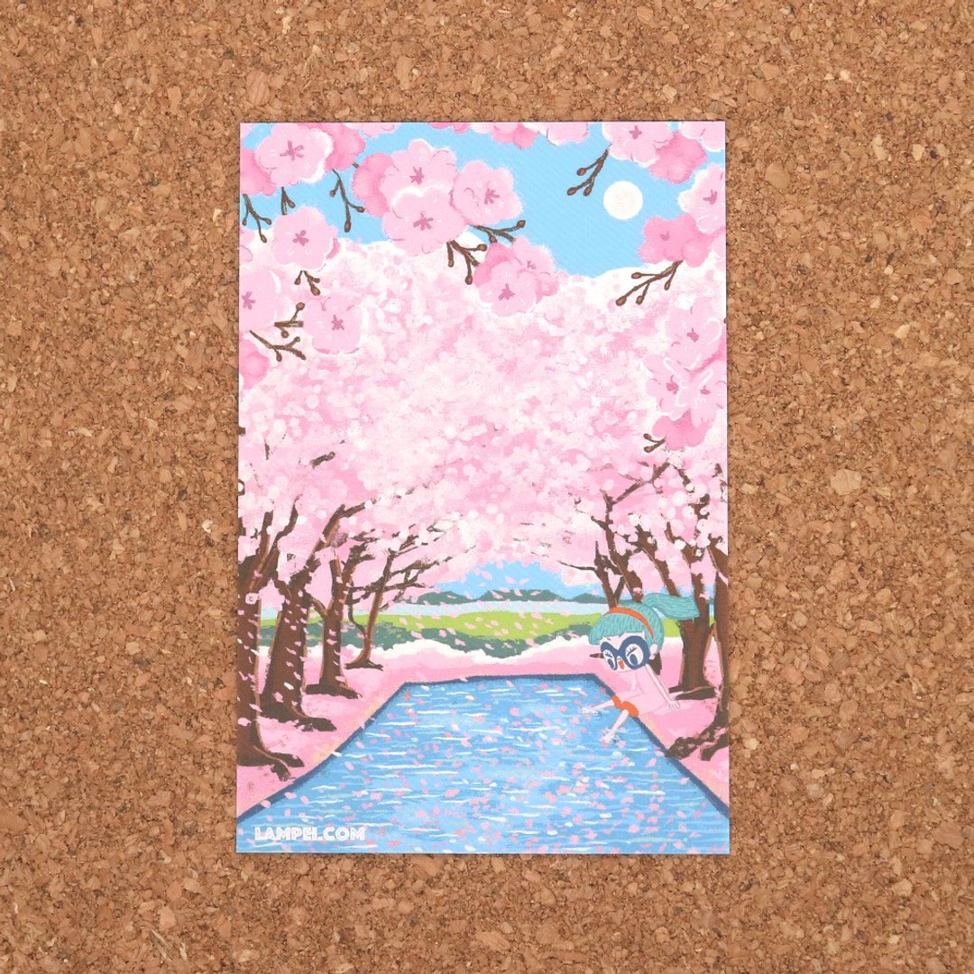 明信片Postcard   樱花飞舞  - 苏飞伴你四季 - 卡片/明信片 - 纸 多色