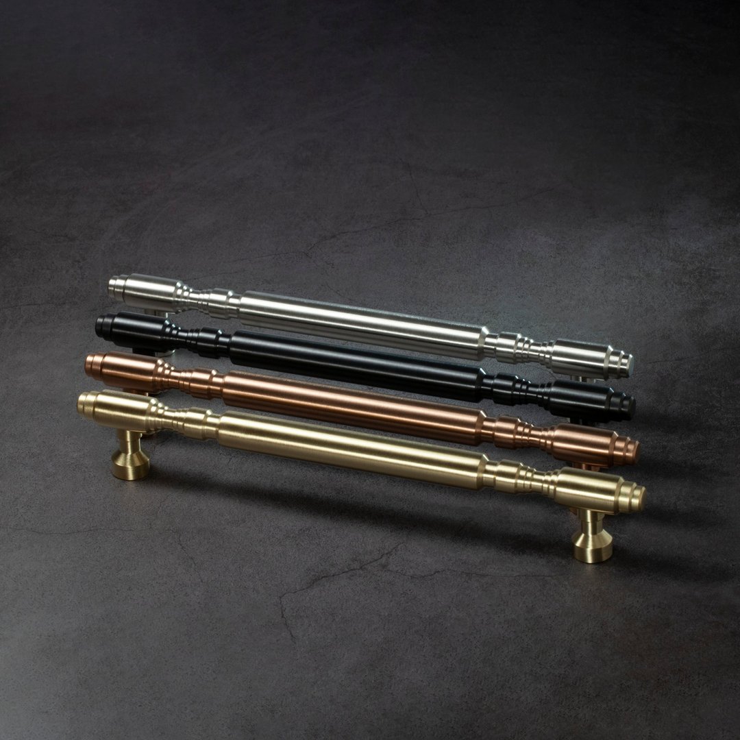 golden parade【v沟一字-192mm】黄铜把手 l 正锁对锁背锁 - 其他 - 铜/黄铜 
