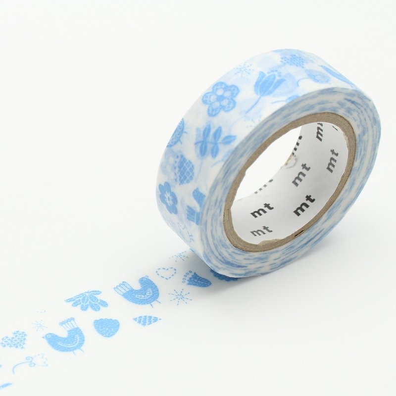 mt 和纸胶带 x Almedahls【鸟之歌 (MTALME05)】2017SS 绝版 - 纸胶带 - 纸 蓝色