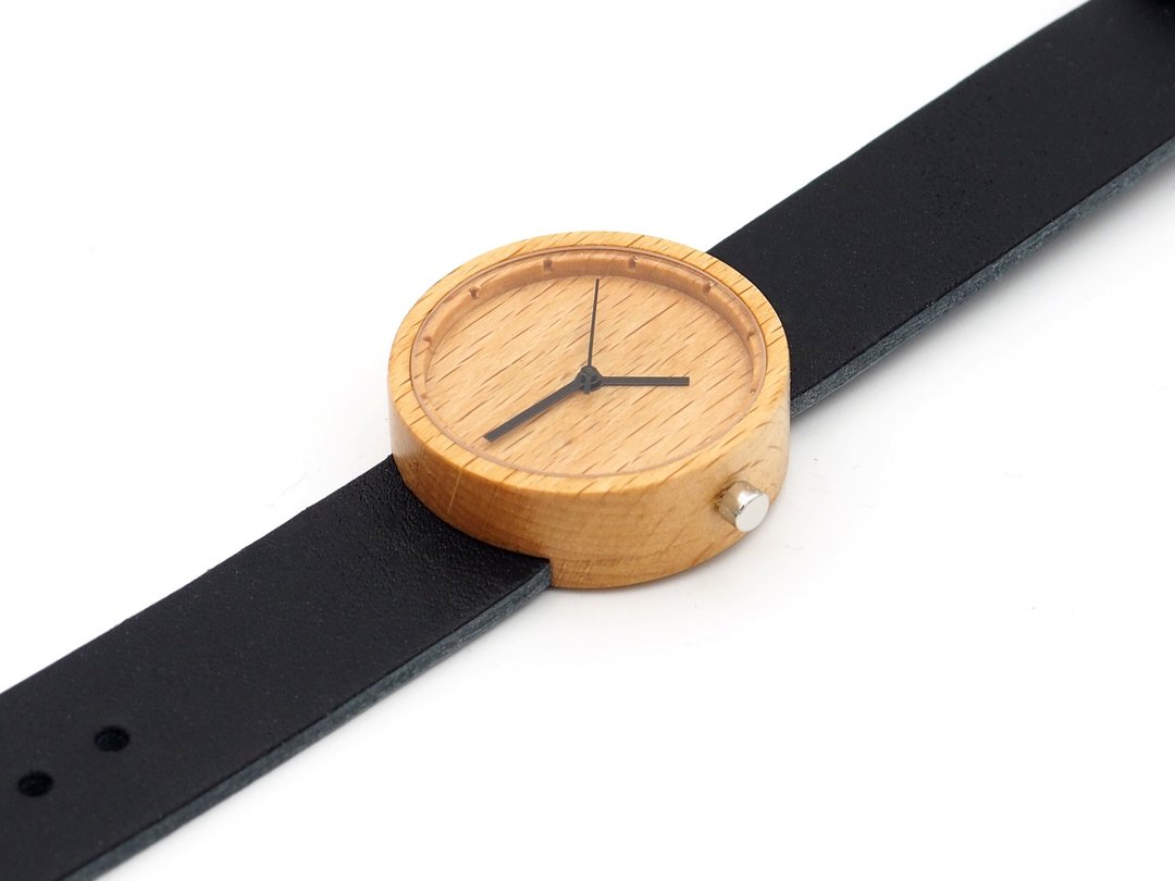 Nakari watch Beech Black Girl size - 女表 - 木头 