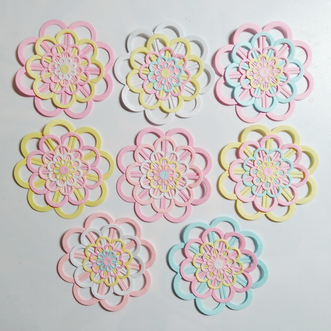 花朵小贴纸 拼贴素材 手帐 相册 装饰 纸艺 DIY 手工艺 纸花 - 其他 - 纸 粉红色