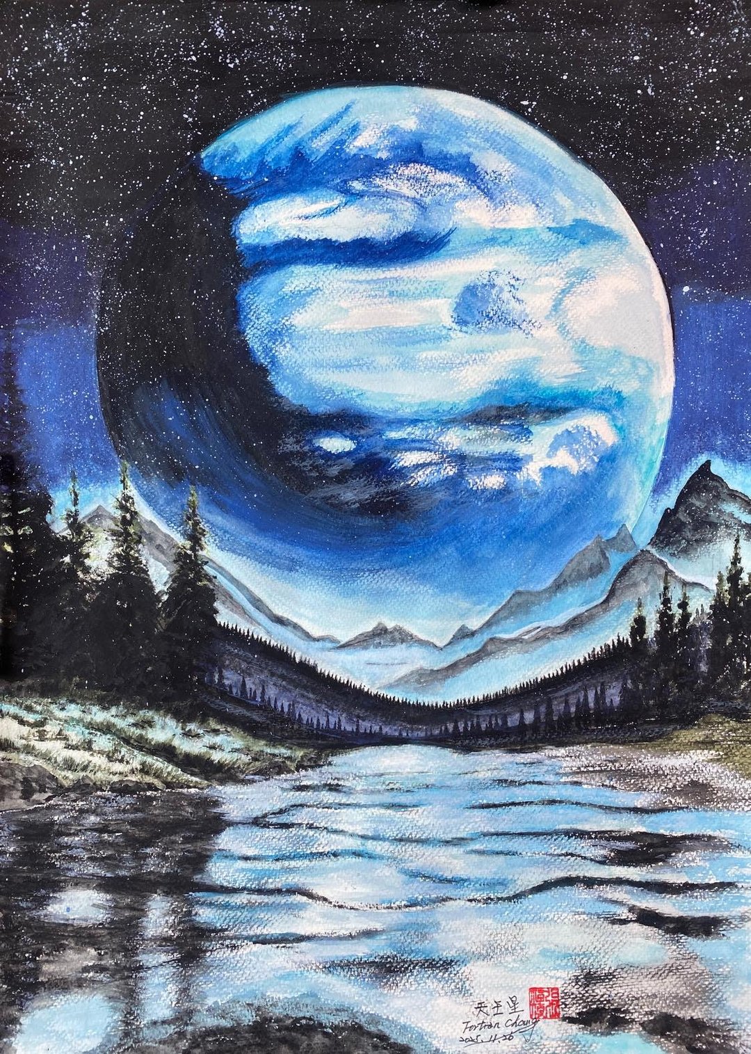 居家布置 艺术海报 手工挂画 四开水彩画 不含画框 - 海报/装饰画/版画 - 纸 多色