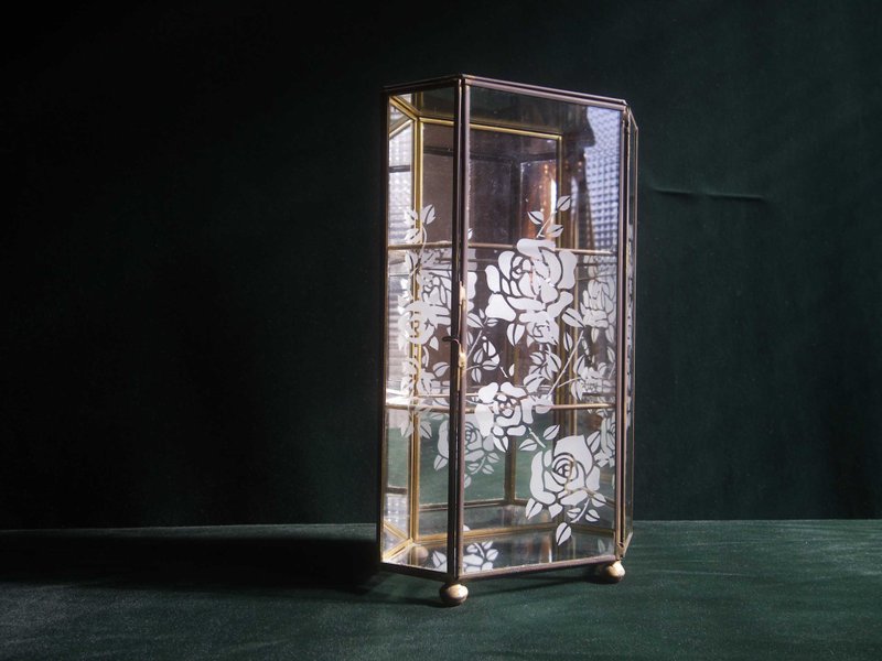 【老时光 OLD-TIME】早期二手少见台湾制玻璃艺术工艺珠宝展示柜 - 收纳用品 - 其他材质 