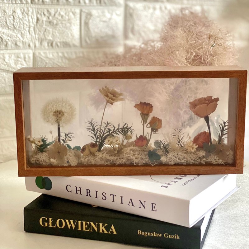 桦坊/定制化礼物/永生花相框/蒲公英/复古相框/居家摆设 - 干燥花/捧花 - 植物．花 