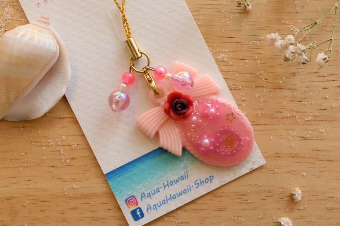 Eternal Pink Rose Romantic Gift Key ring charm for Best Gift - 钥匙链/钥匙包 - 其他材质 粉红色