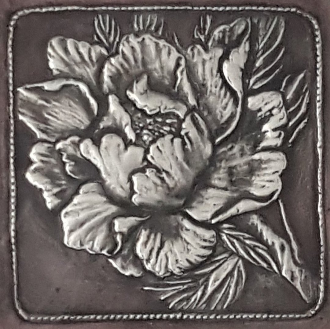 锡雕 雍容华贵的牡丹花 画框 - 海报/装饰画/版画 - 其他材质 