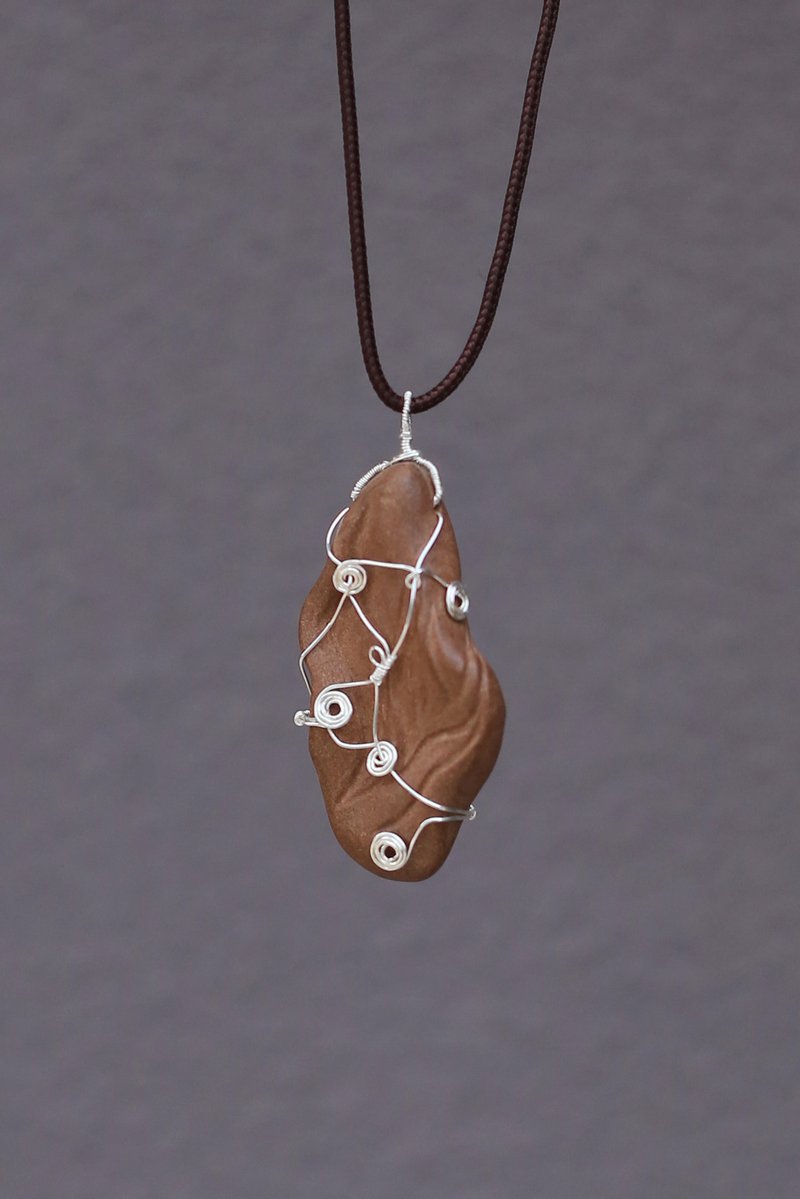 壹染指原创香品 手捏系列 | 999足银丝绕线 | 一物一图 - 项链 - 纯银 