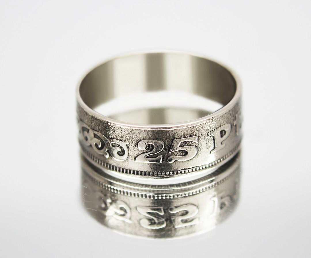 Egypt Coin Ring 25 piastres 2008-2019 coin rings for men coin rings for women - 戒指 - 其他金属 