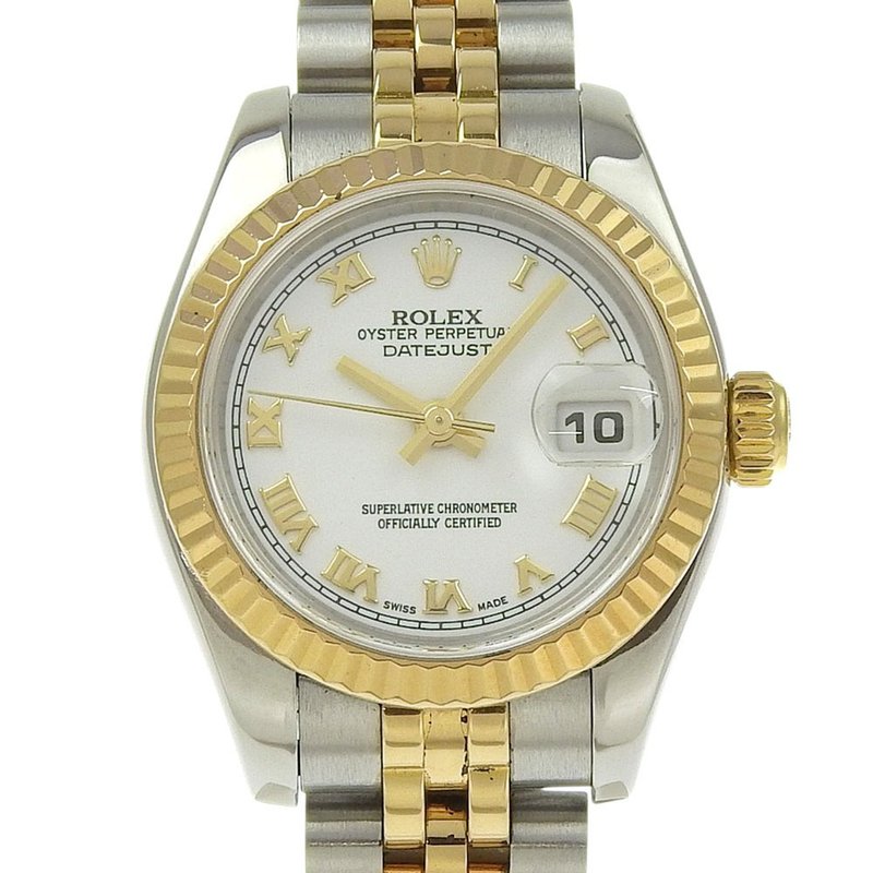 [日本直邮] 劳力士 ROLEX Datejust 手表 cal.2235 179173 K18YG x SS白表盘 女士腕表 [二手] - 女表 - 贵金属 白色