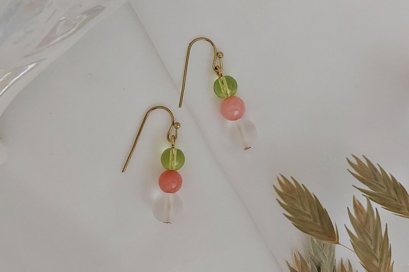 地仙 L'IMMORTEL chill系列 #06 垂坠耳饰 可改夹 - 耳环/耳夹 - 玻璃 多色