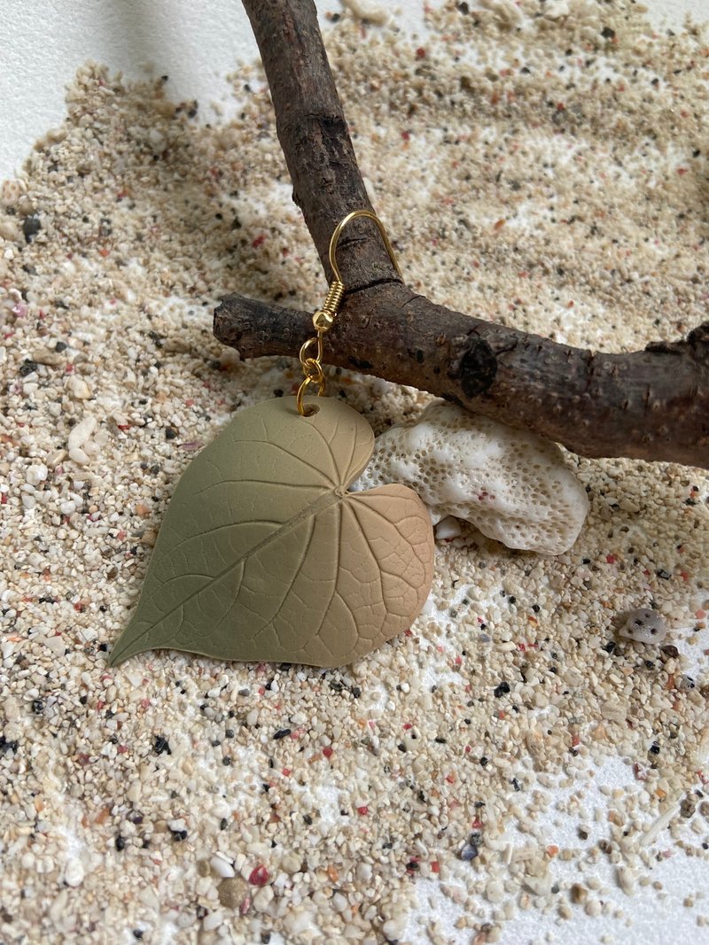 森系软陶手作耳环可改夹 - 耳环/耳夹 - 其他材质 